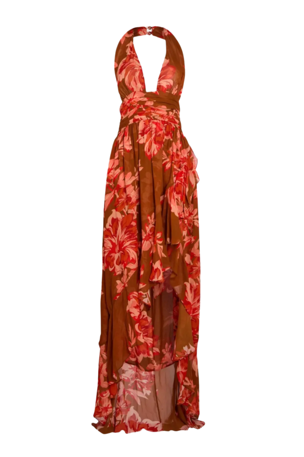 Floral Halter Print Maxi Dress