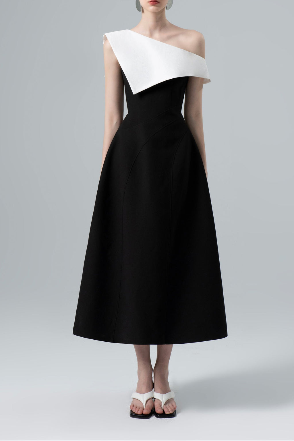 Clio Asymmetric Off-shoulder Dress