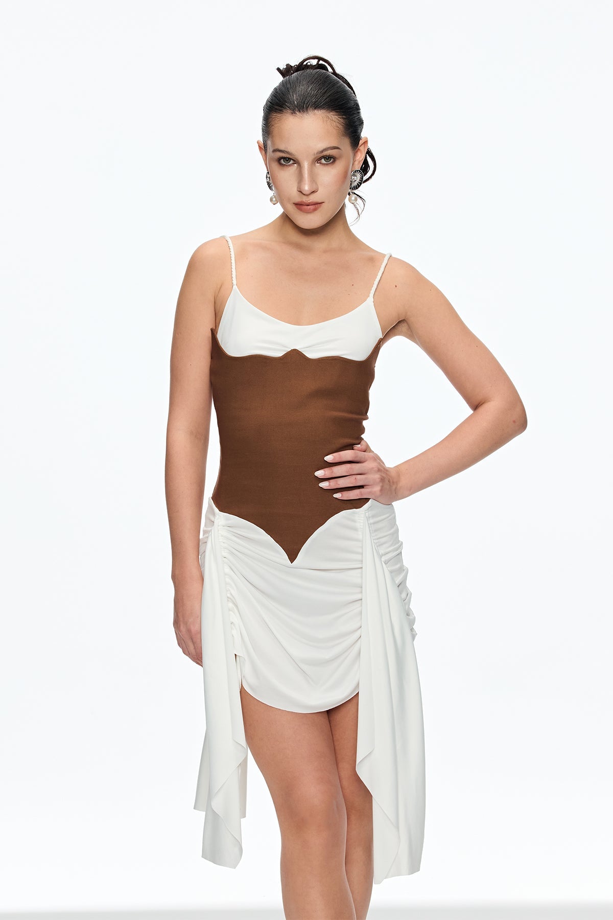 eunice Ruch Spaghetti Mini Dress