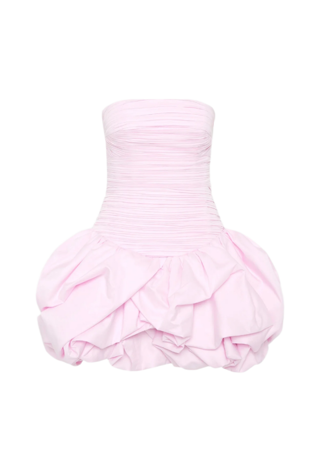 Coleka Floral Print Strapless Ruched Mini Dress - Pink