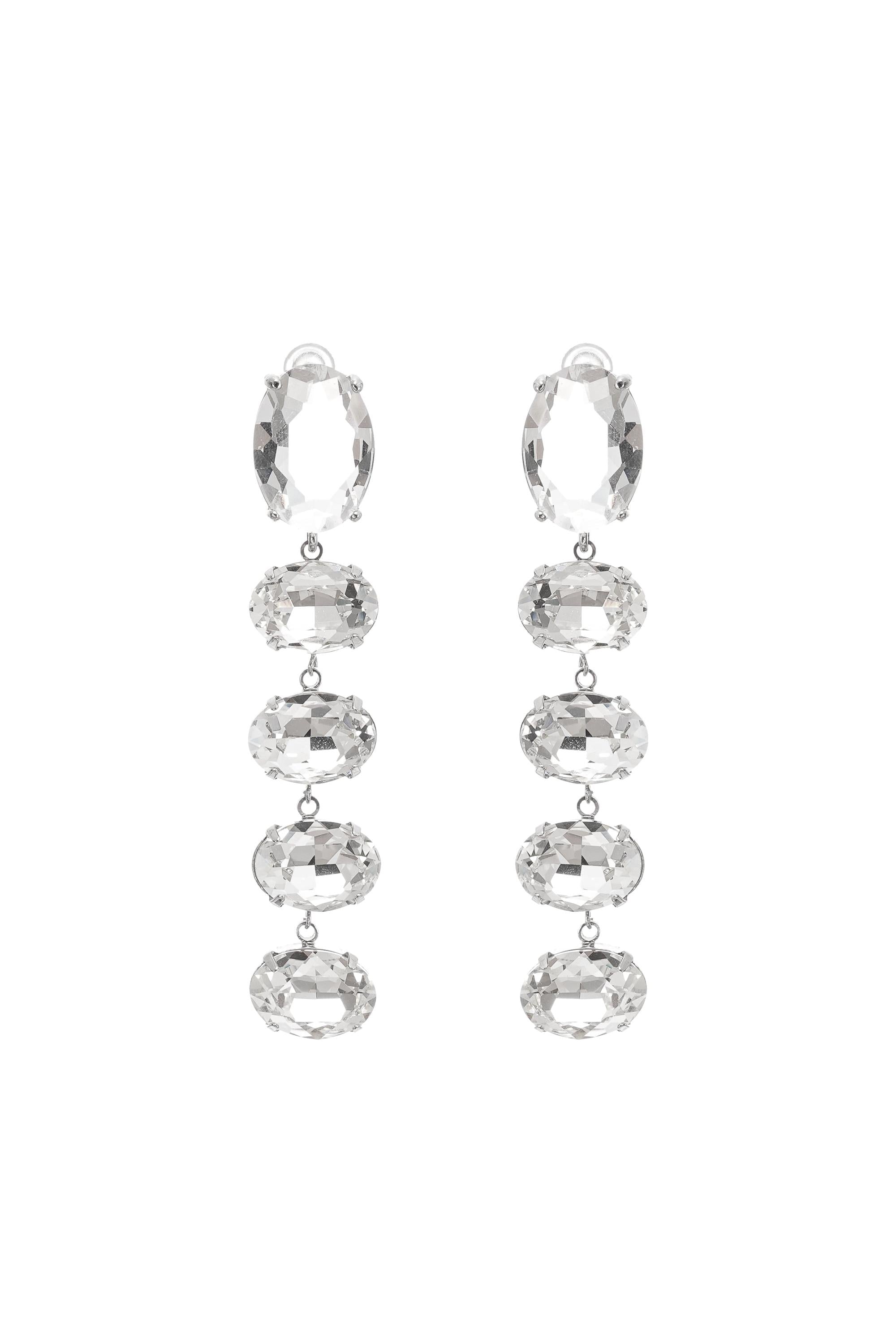 Felicia crystal-embellished dangle earrings