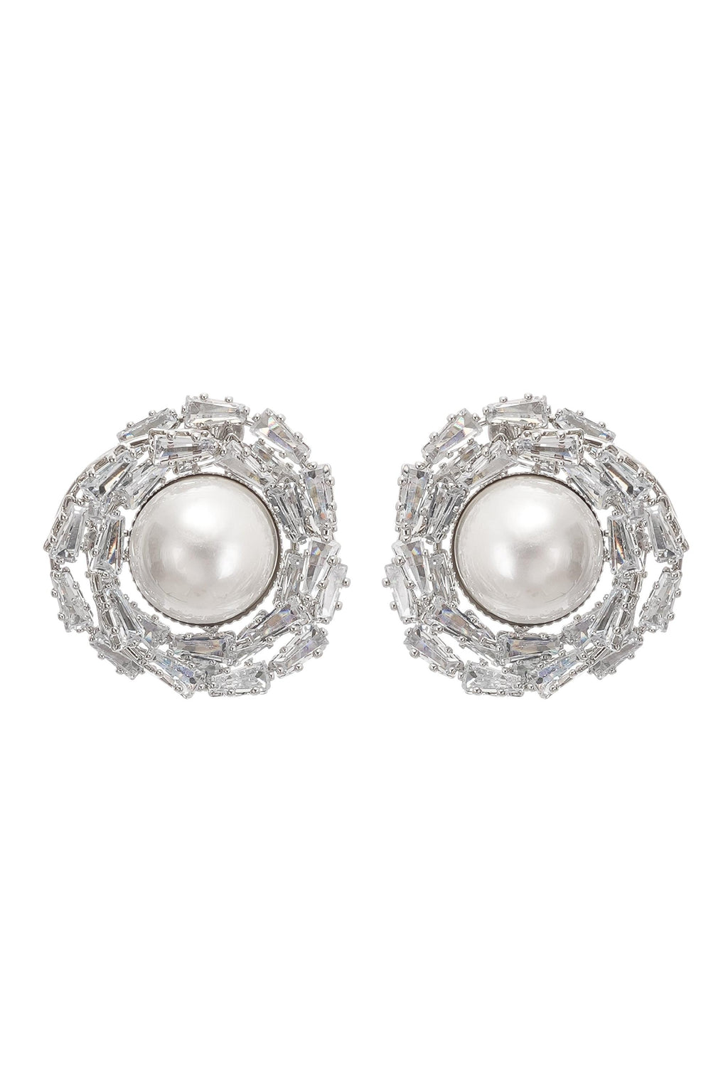Emmelina crystal-embellished faux-pearl earrings