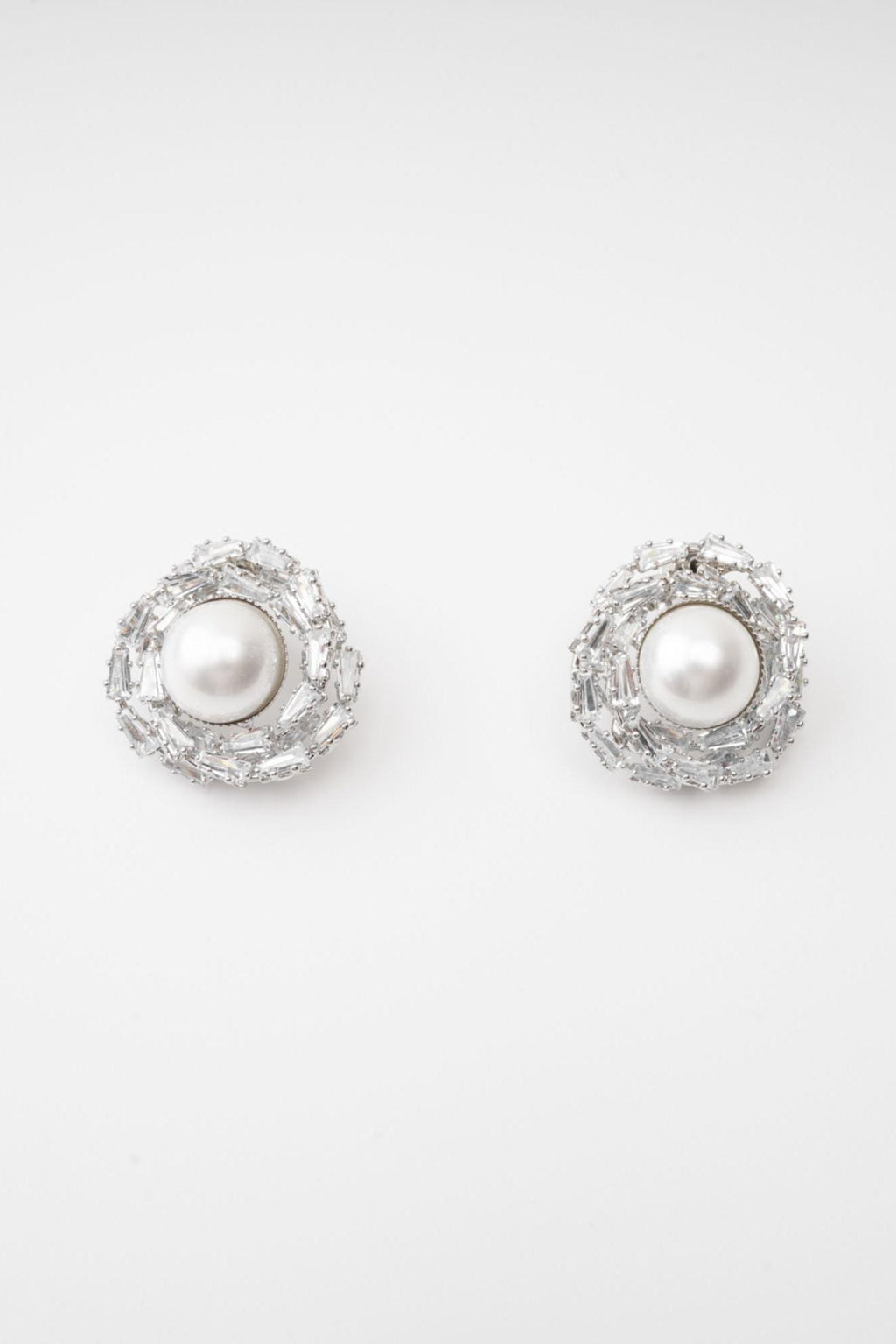 Emmelina crystal-embellished faux-pearl earrings