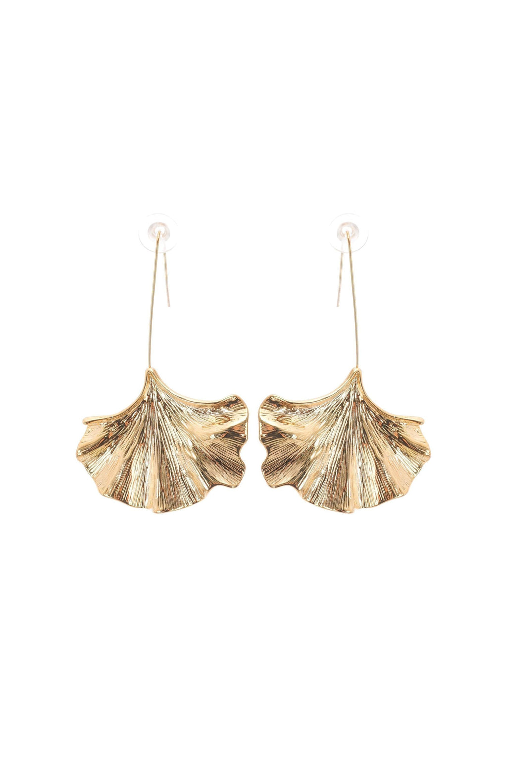 Juliet gold ginkgo drop earrings
