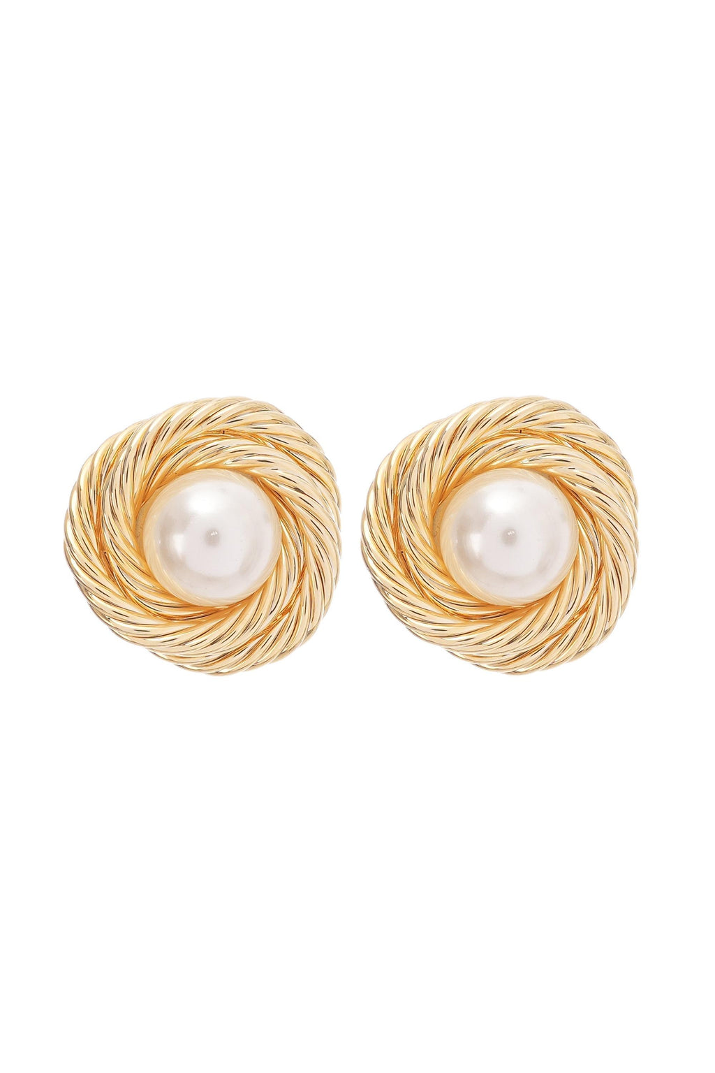 Chloe faux-pearl gold-plated earrings