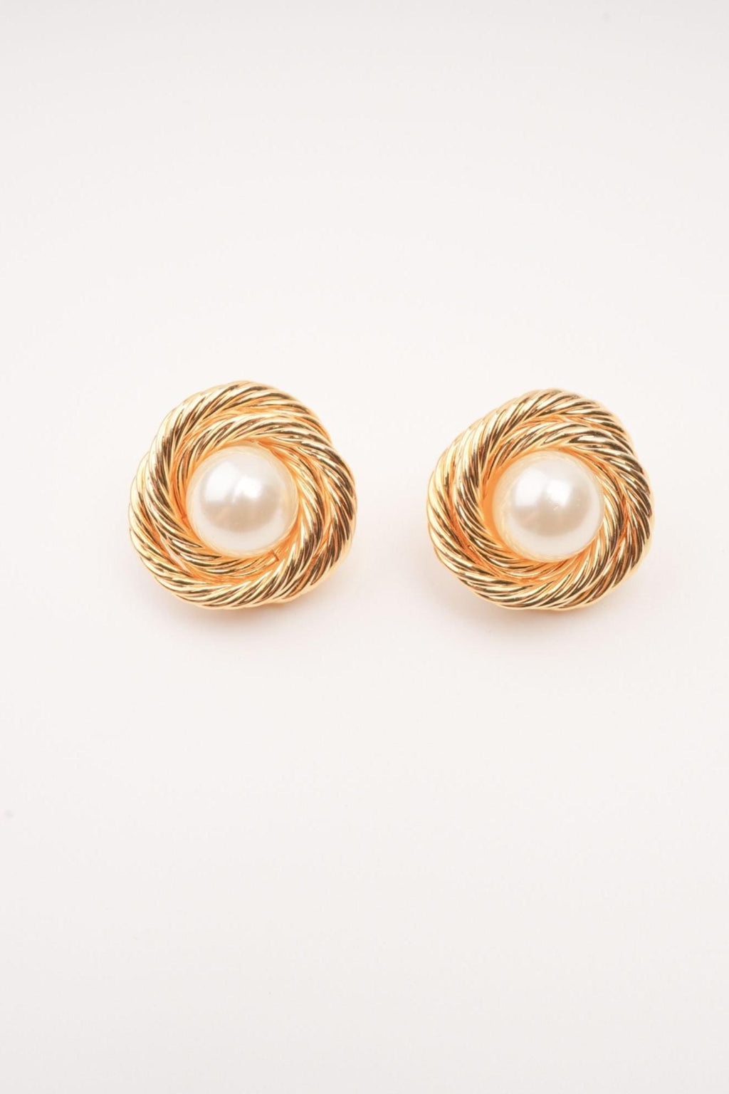 Chloe faux-pearl gold-plated earrings