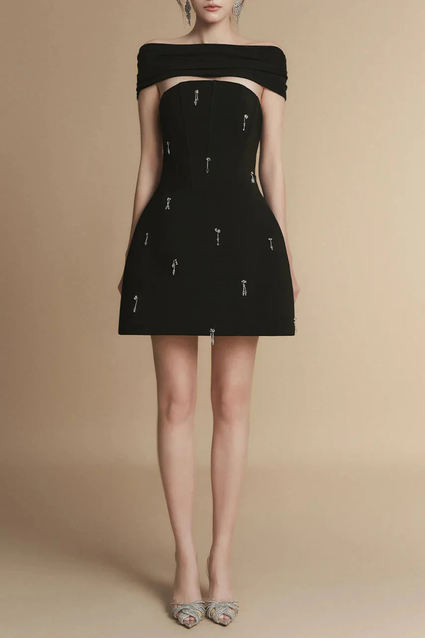 A-line Sleeveless Polyester Mini Dress