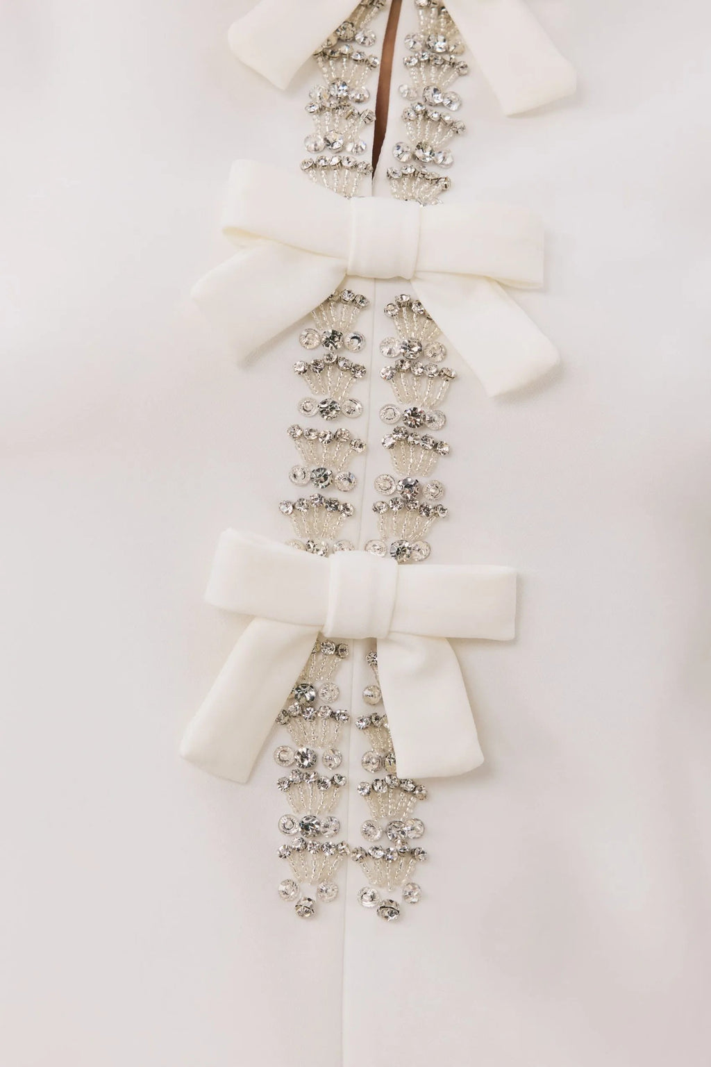 Clarisse bowknot crystal-embellished mini dress