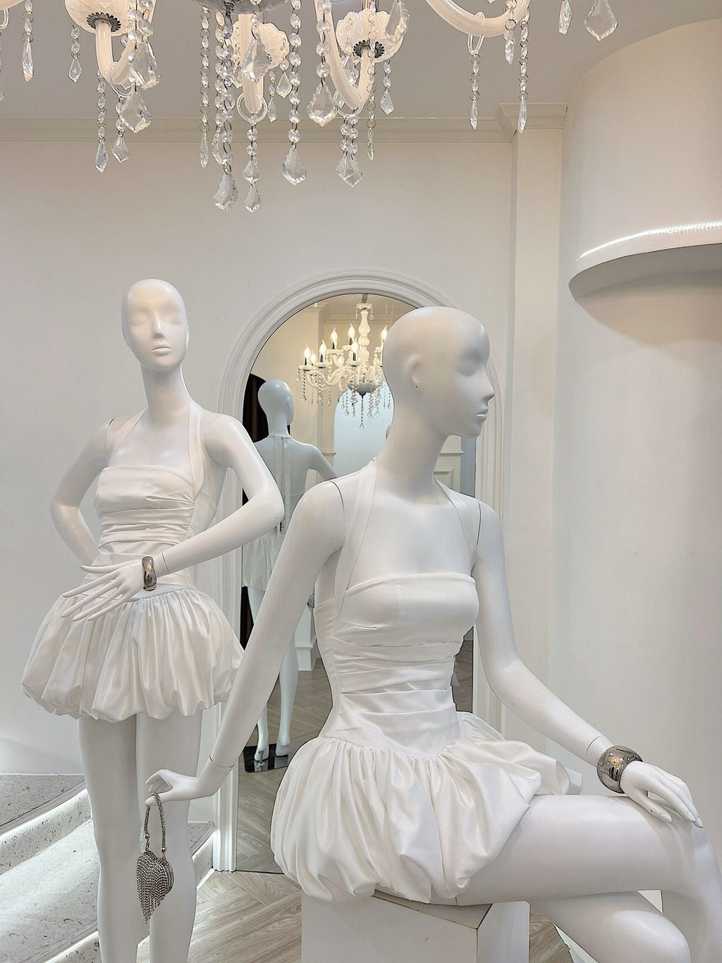 Rosetta Halter Bubble Mini Dress