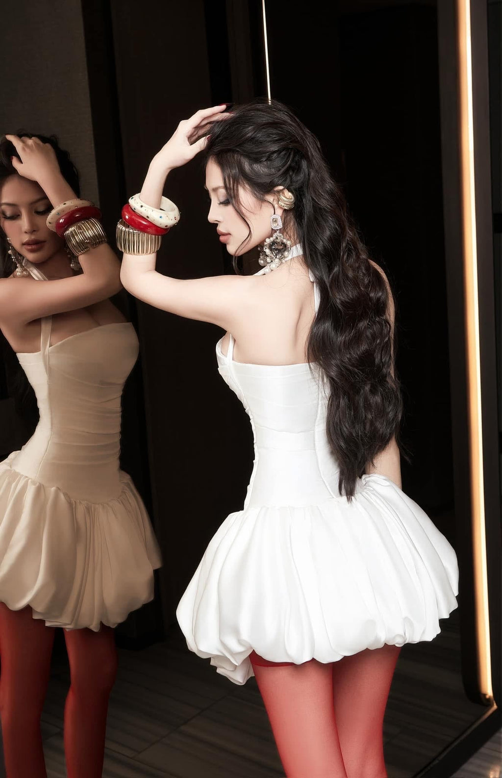 Rosetta Halter Bubble Mini Dress