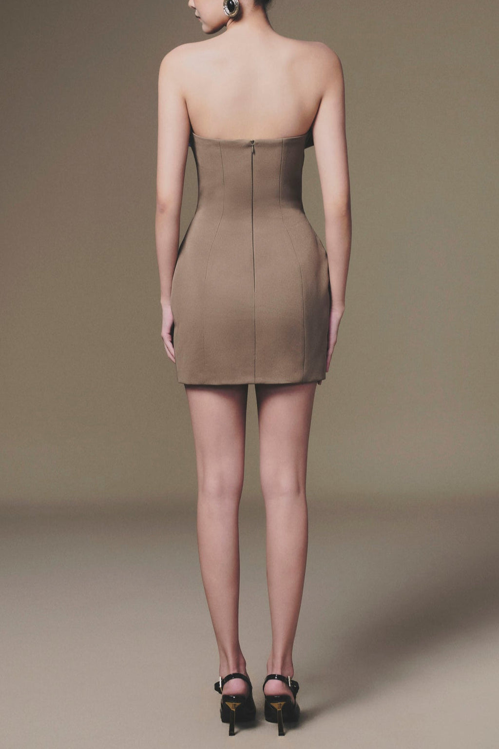 3D flowers Bustier Mini Dress