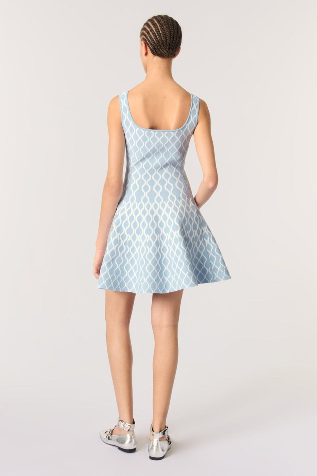 Hélène patterned-jacquard sleeveless mini dress