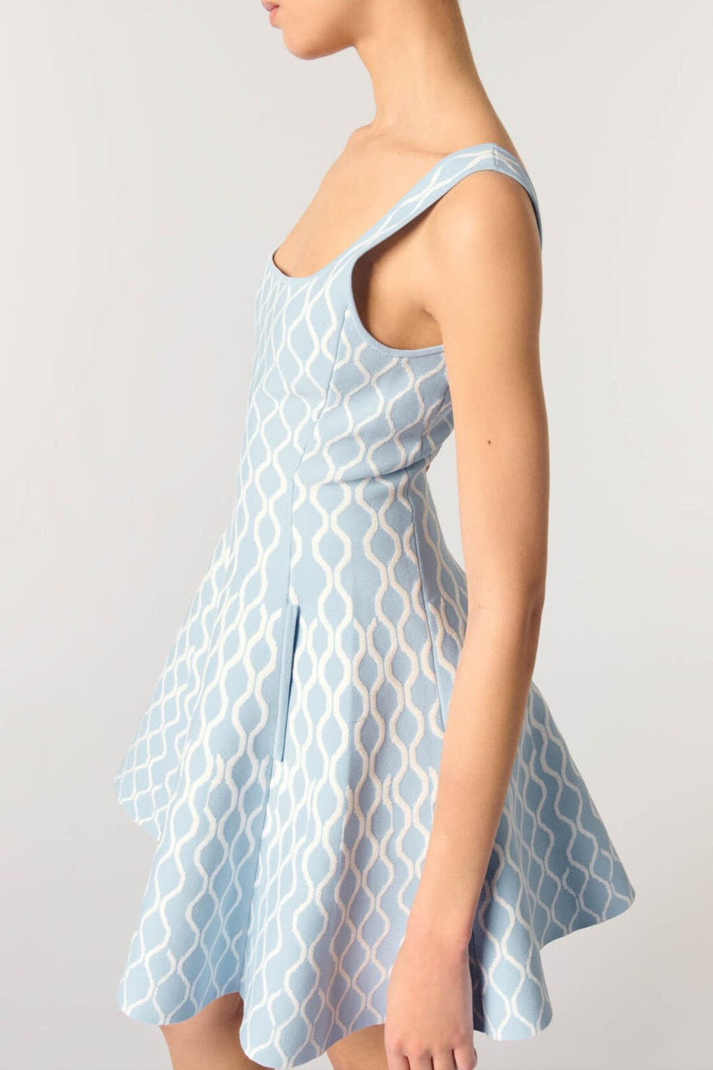 Hélène patterned-jacquard sleeveless mini dress