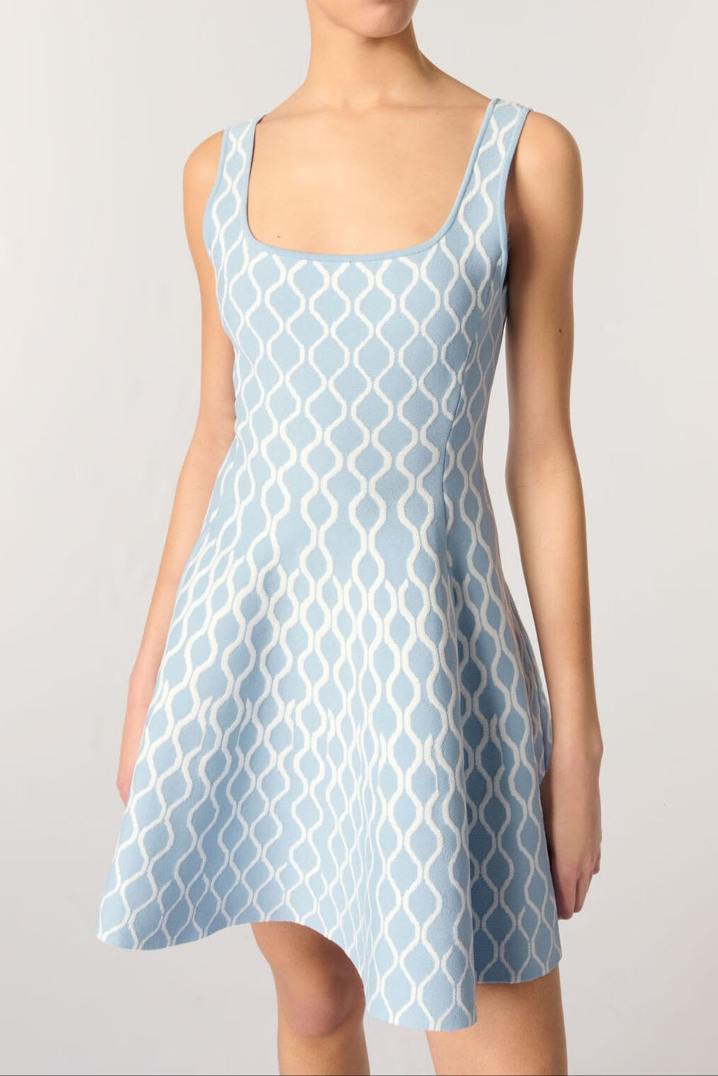 Hélène patterned-jacquard sleeveless mini dress
