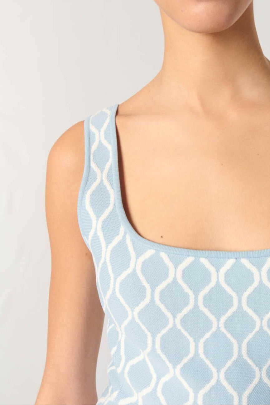 Hélène patterned-jacquard sleeveless mini dress