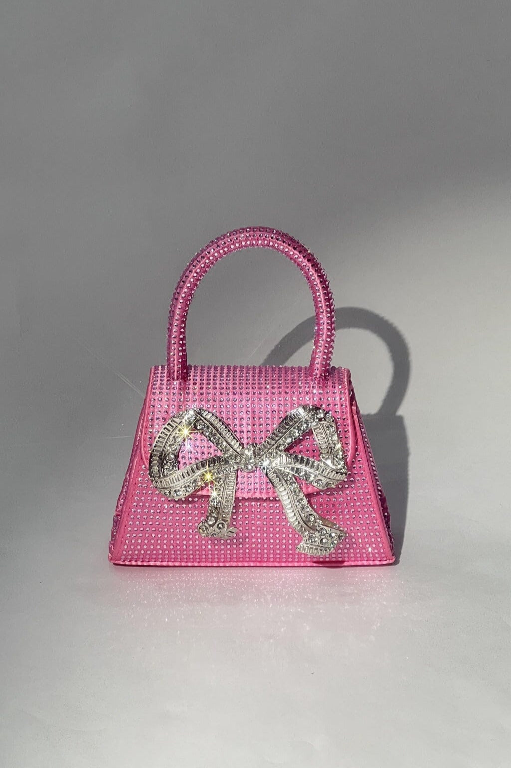 BOW EMBELLISHED MINI TOTE BAG IN PINK