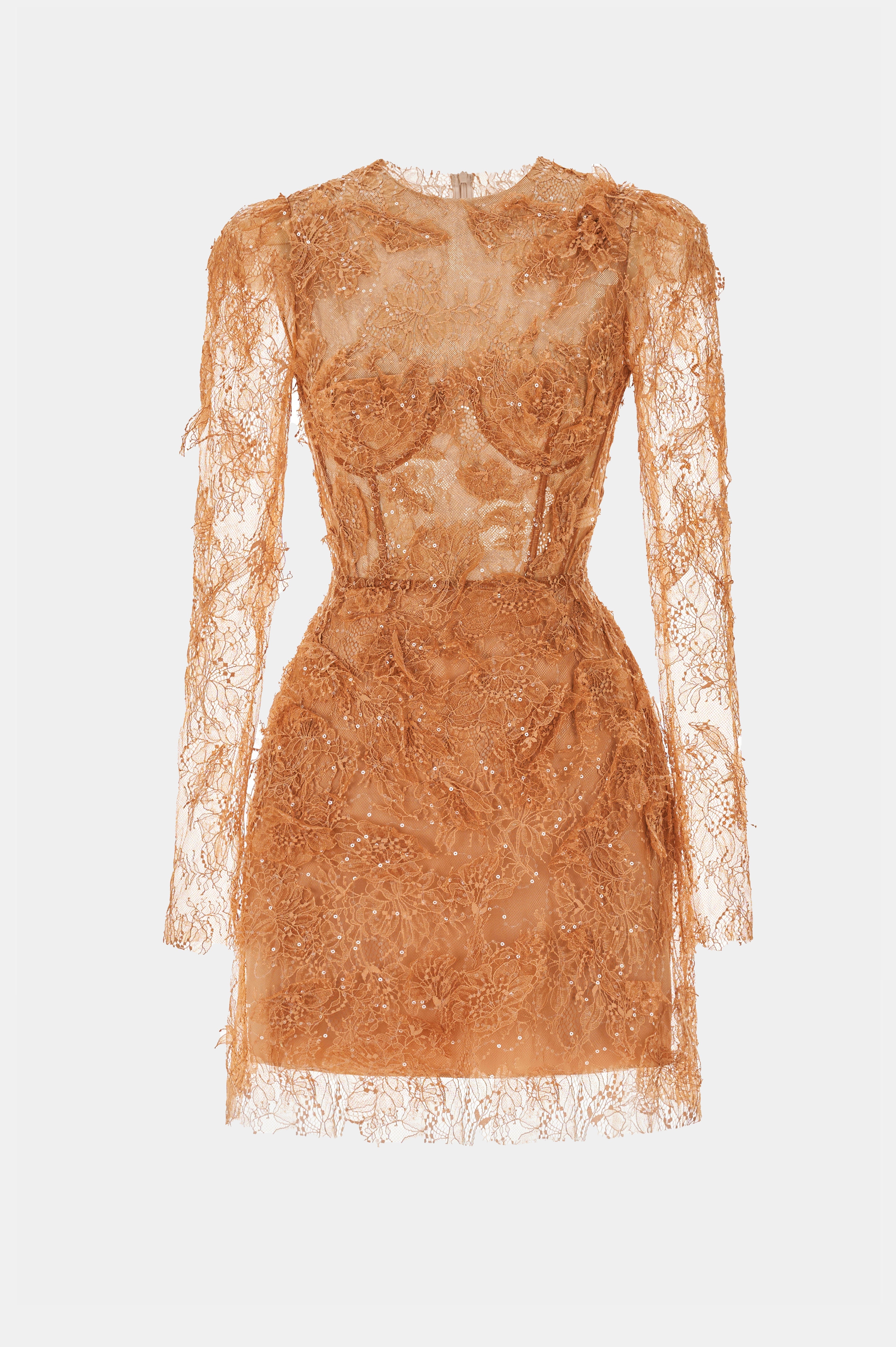 HONEY BEADED LACE MINI DRESS