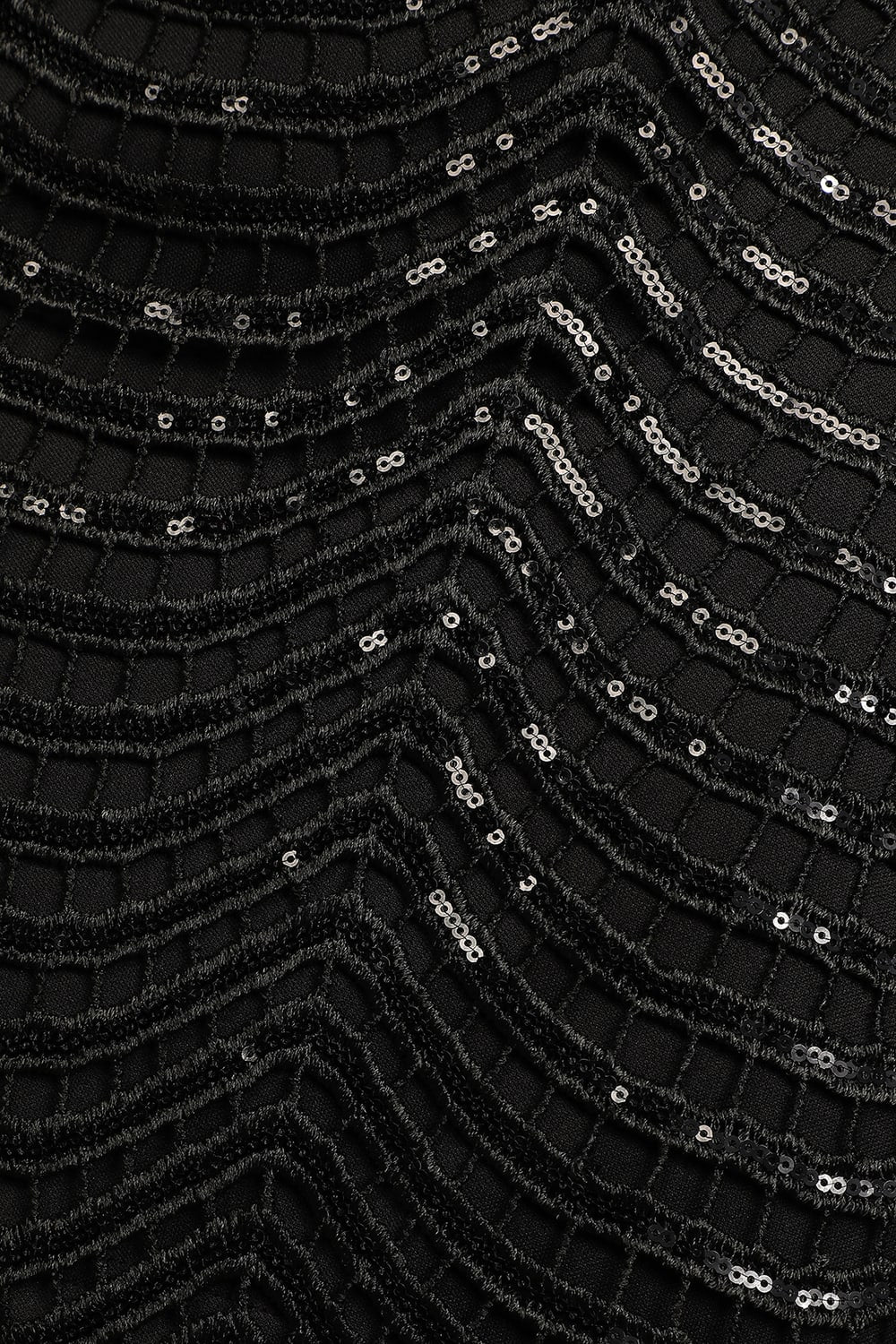 Sequin hollow Mini Dress in black