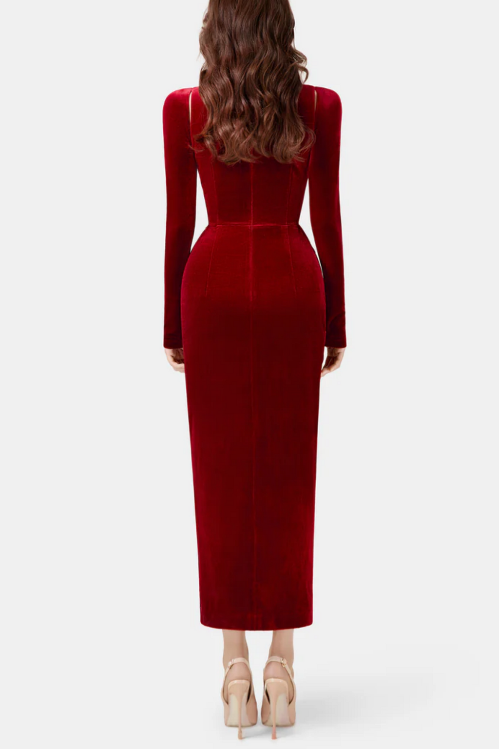 Renwick Velvet Corset Midi Dress