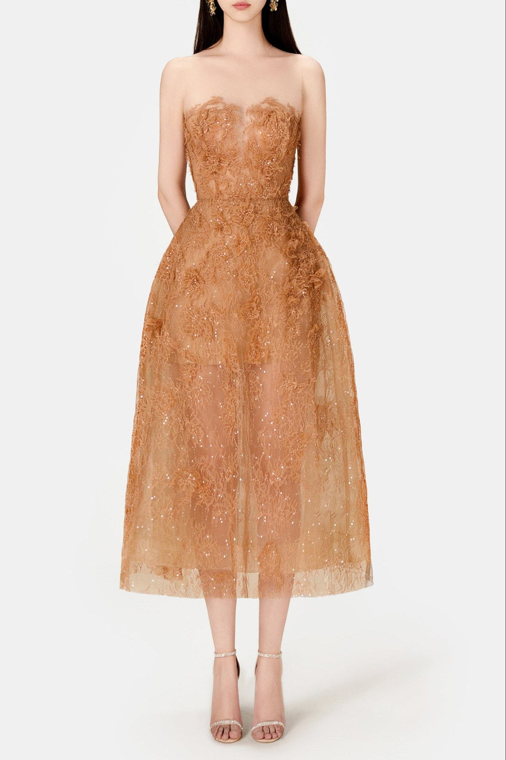 HONEY BEADED LACE DRESS