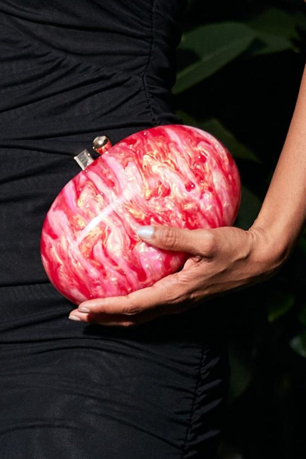 PEARLESCENT ACRYLIC CLUTCH