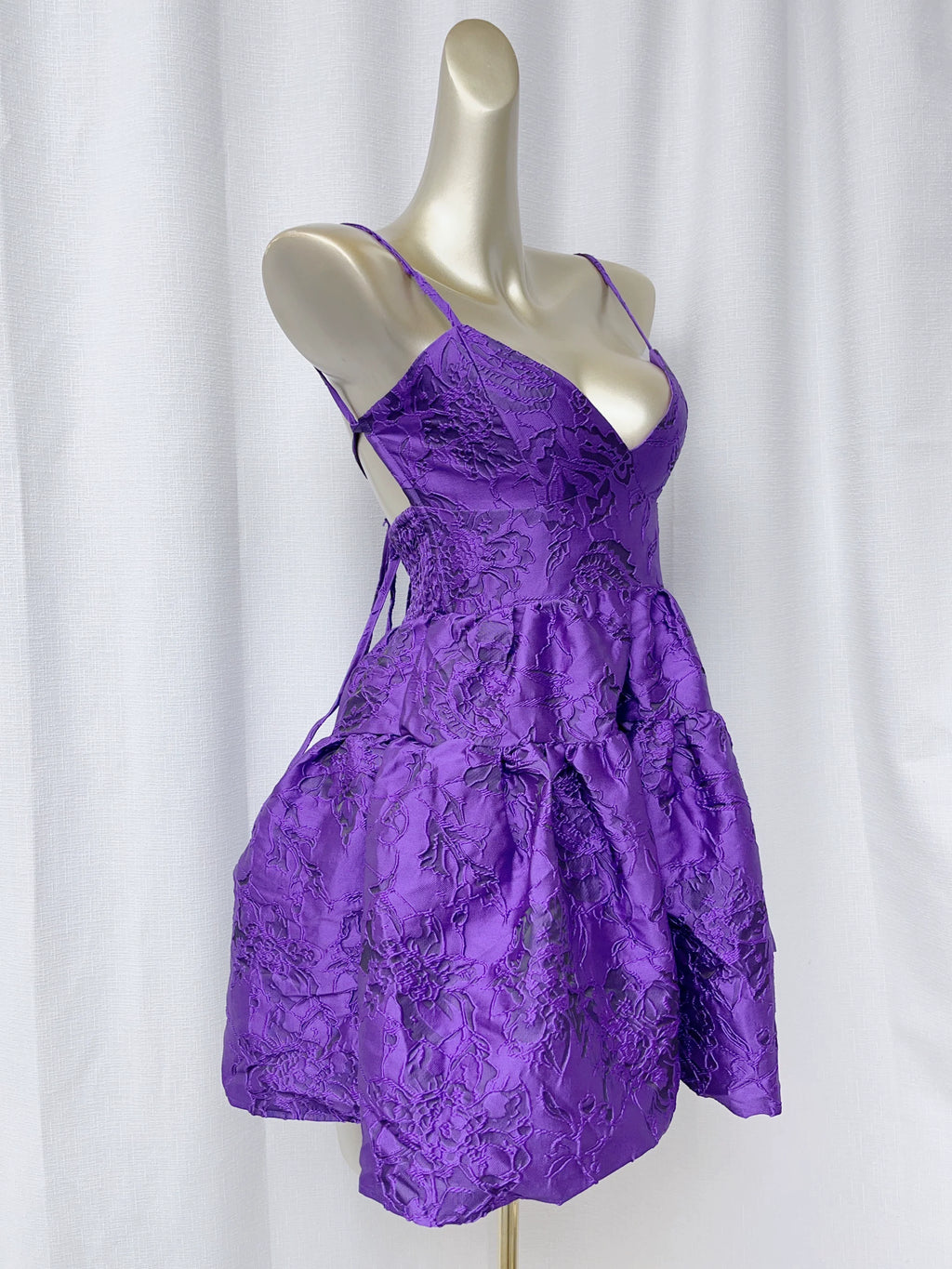 Jacquard dopamine slip mini dress