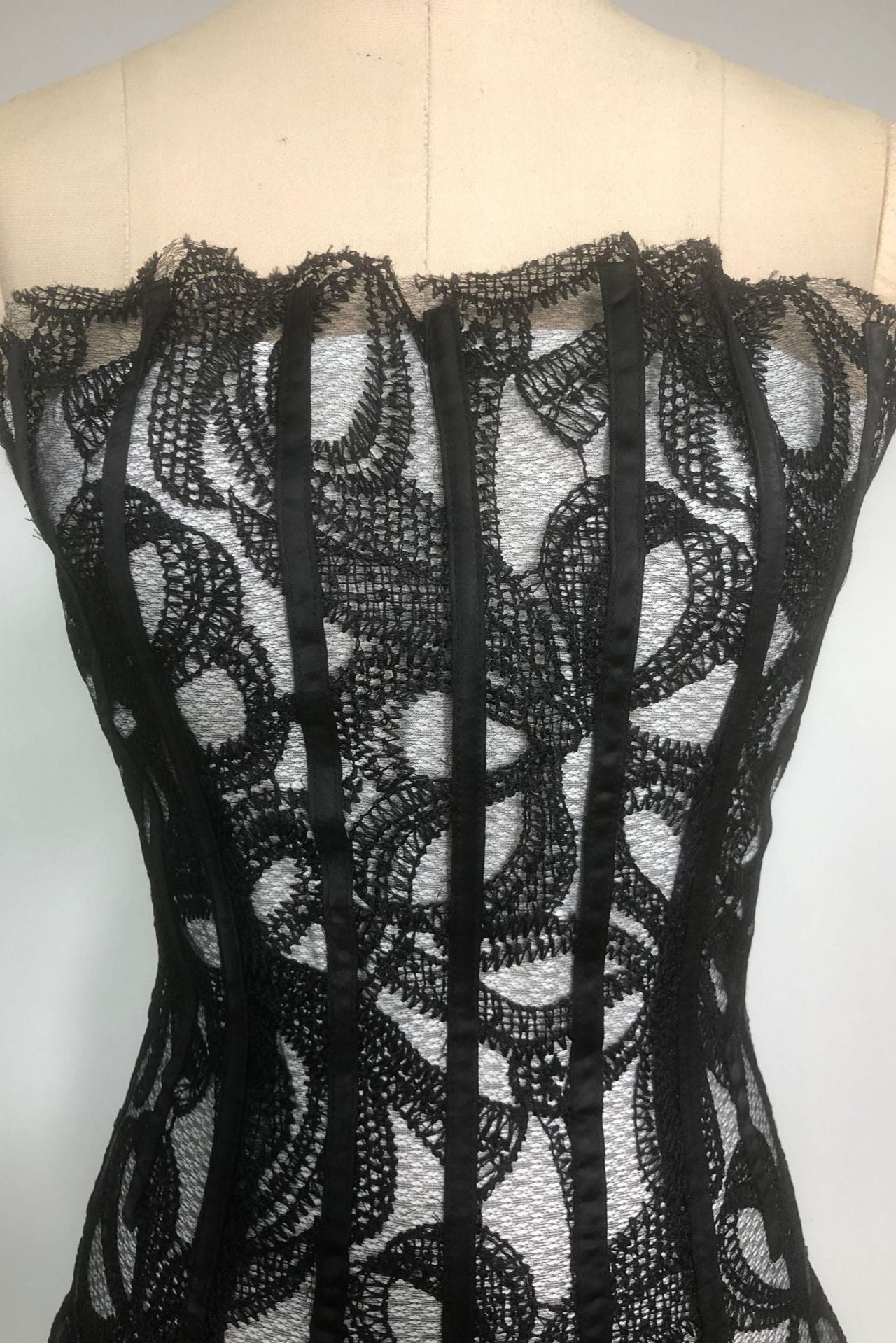 letitia Strapless Flower Embroidered Midi Dress