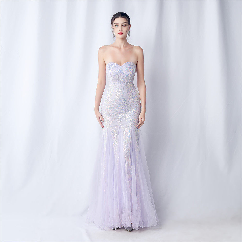 sparkle strapless tulle maxi dress