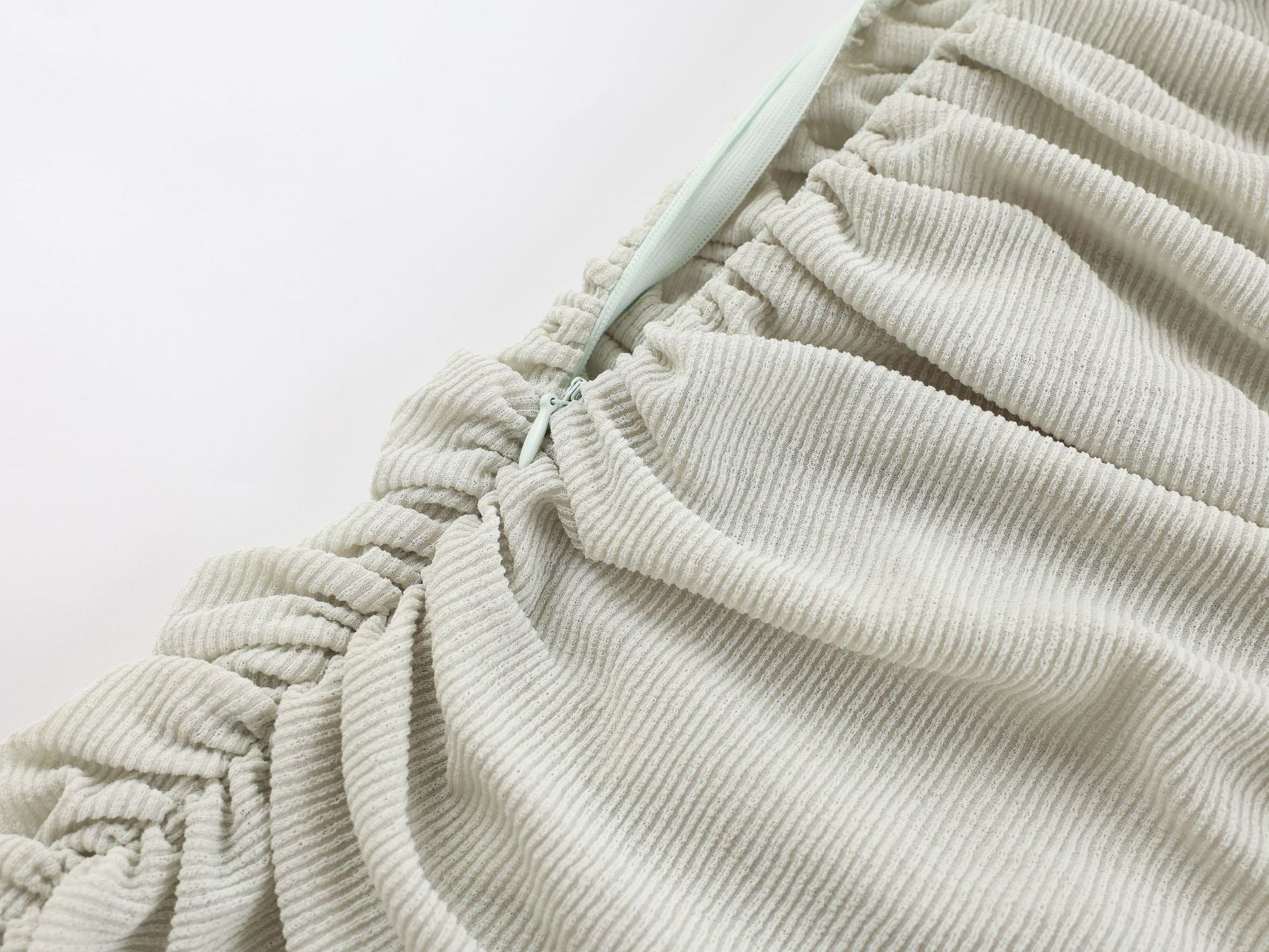 Matcha lace strapless spliced knitted mini dress