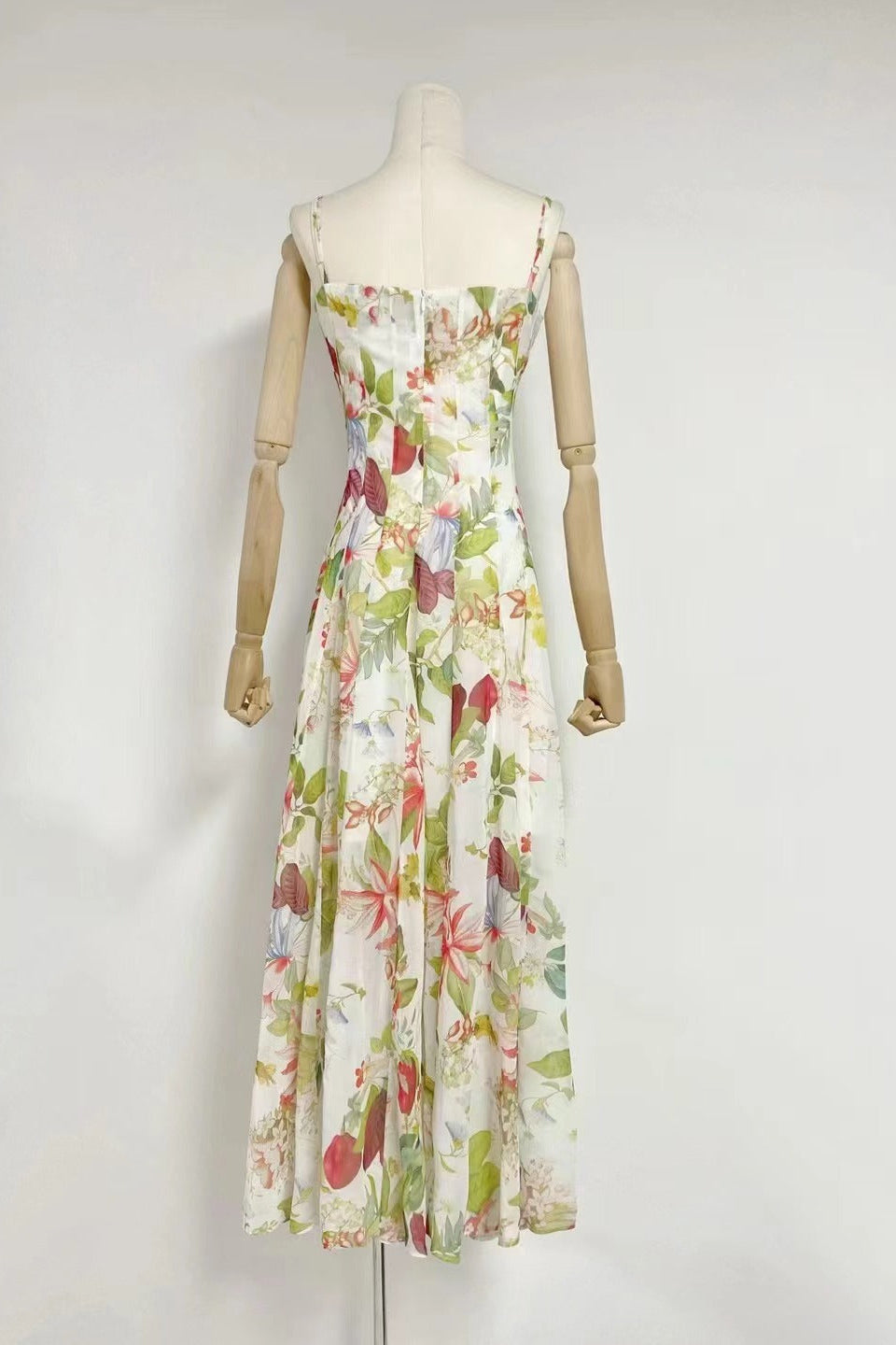 multicolor floral print fauna gazar gown