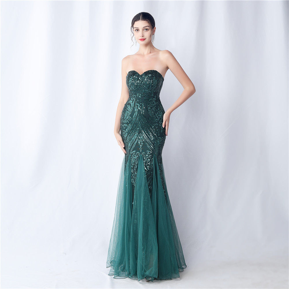 sparkle strapless tulle maxi dress