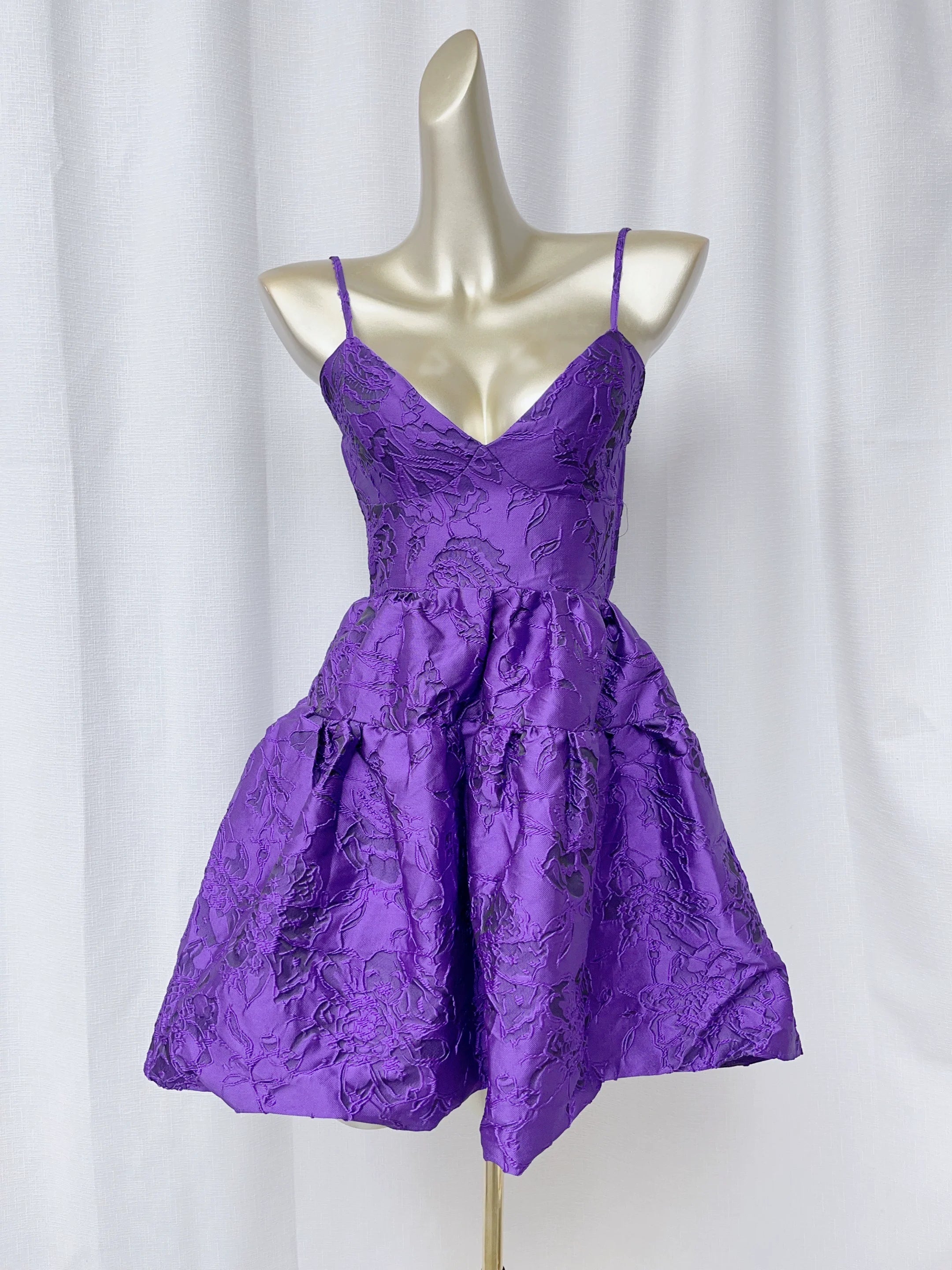 Jacquard dopamine slip mini dress