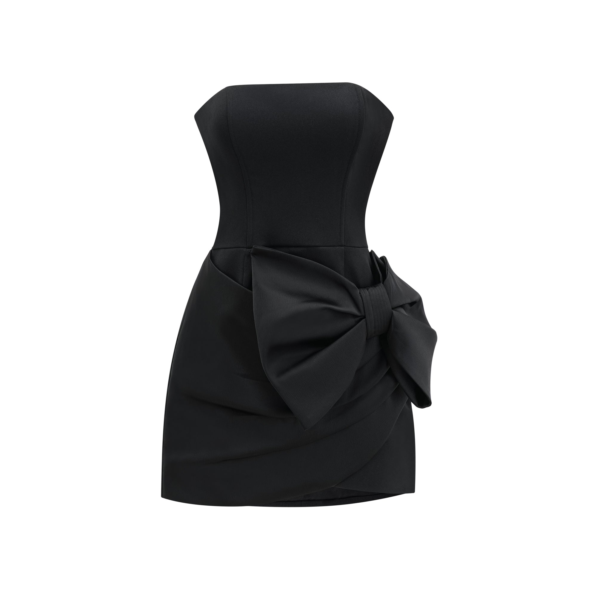 Lanetta bowknot asymmetric dress