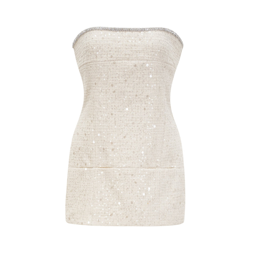 Filomena embellished tweed top & skirt matching set