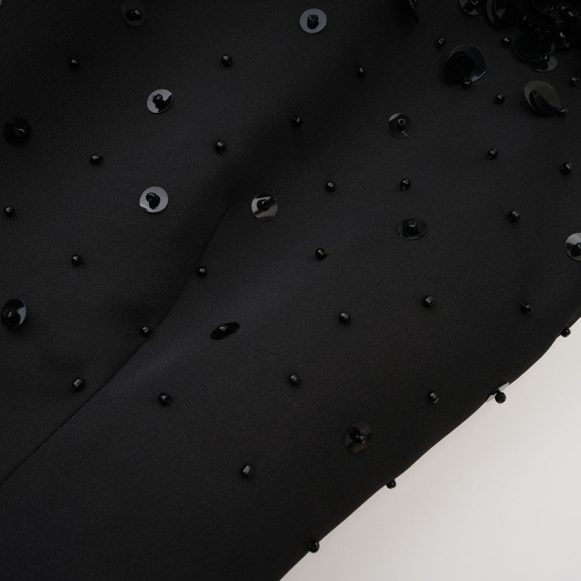 CHARLENE EMBELLISHED ASYMMETRIC DRESS