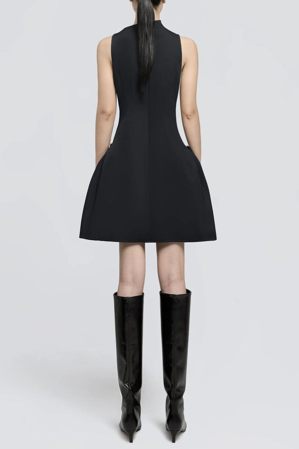 Asymmetrical Flared Mini Dress