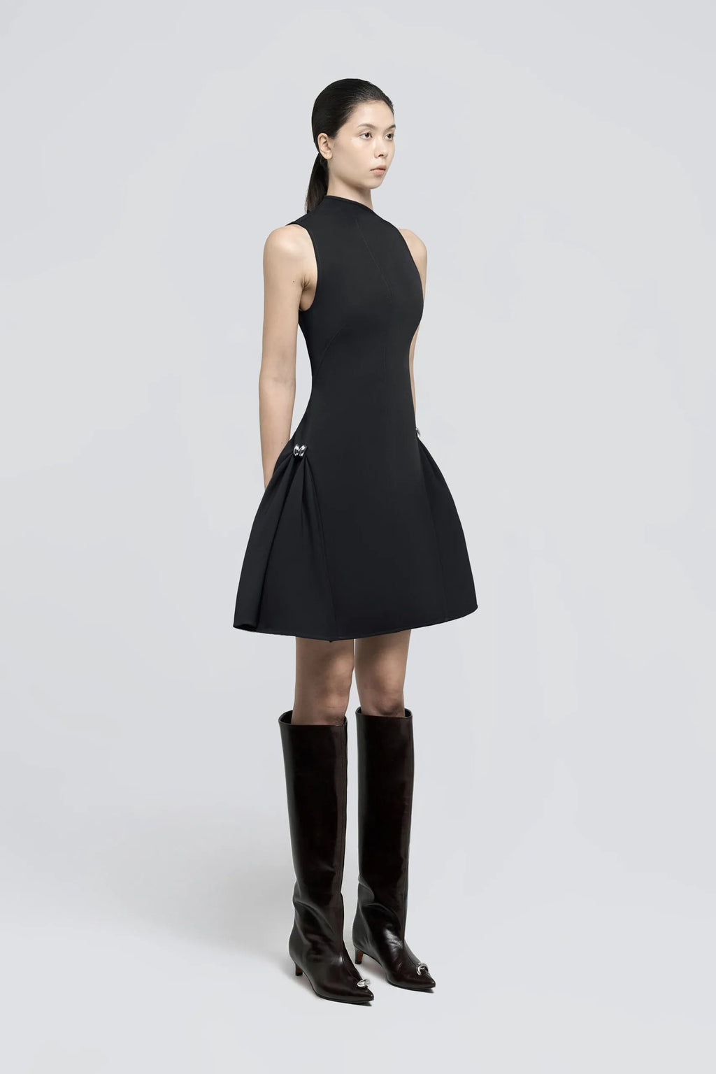 Samantha Asymmetrical Flared Mini Dress