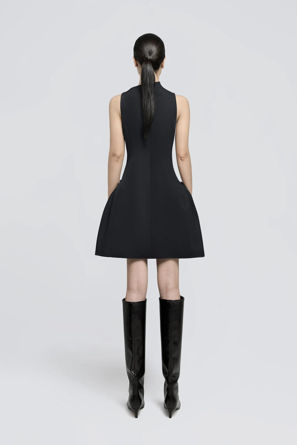 Samantha Asymmetrical Flared Mini Dress