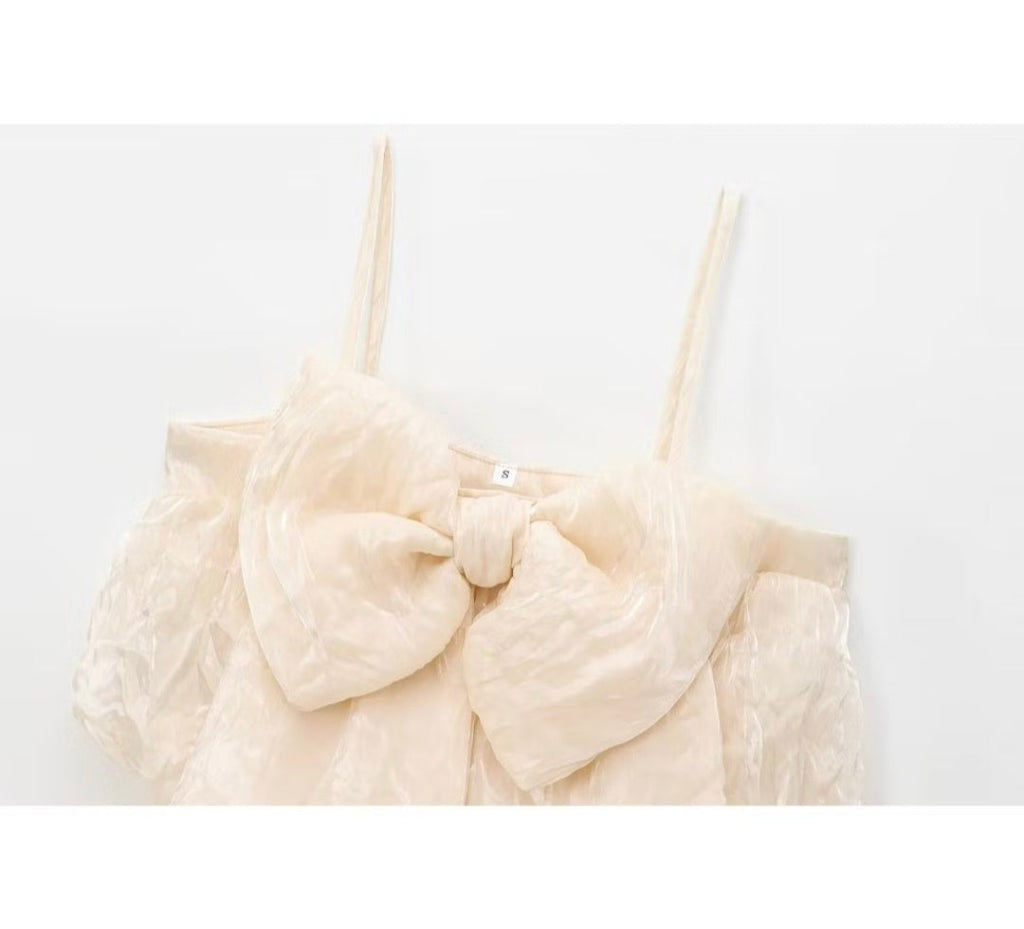 Addison Bownot Top In Ivory