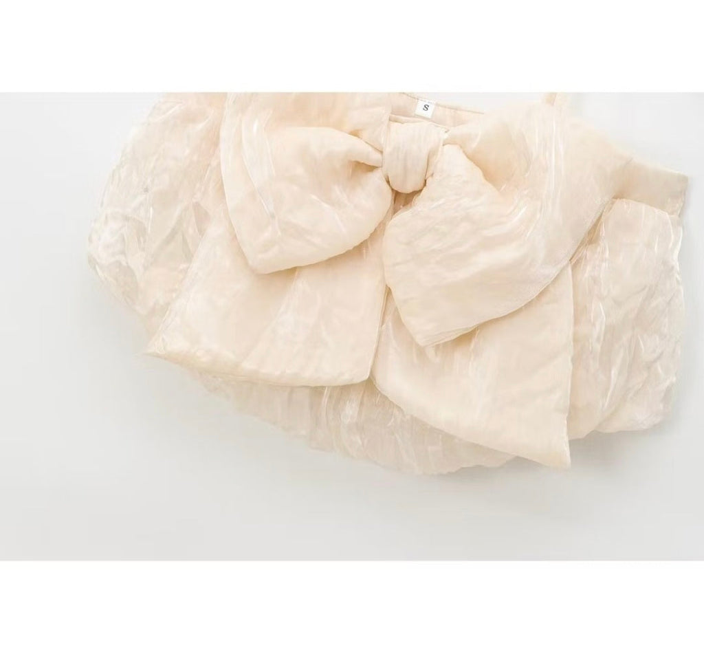 Addison Bownot Top In Ivory