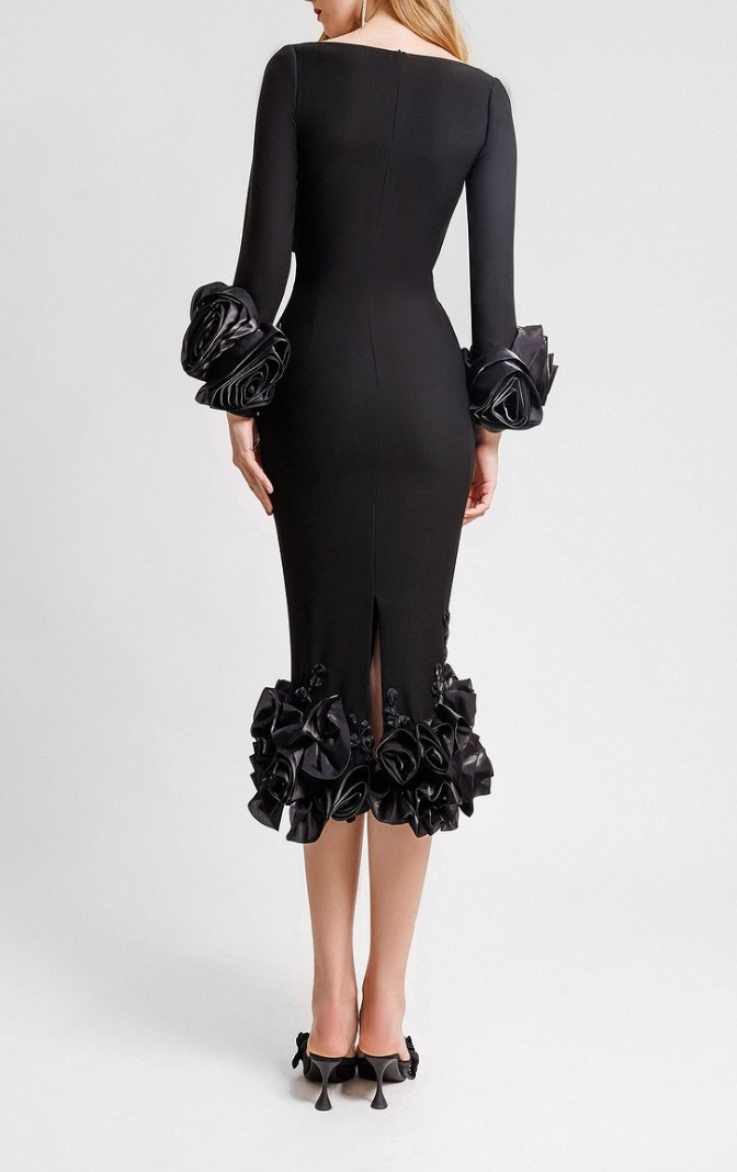 JELENA Flowers Midi Bandage Dress