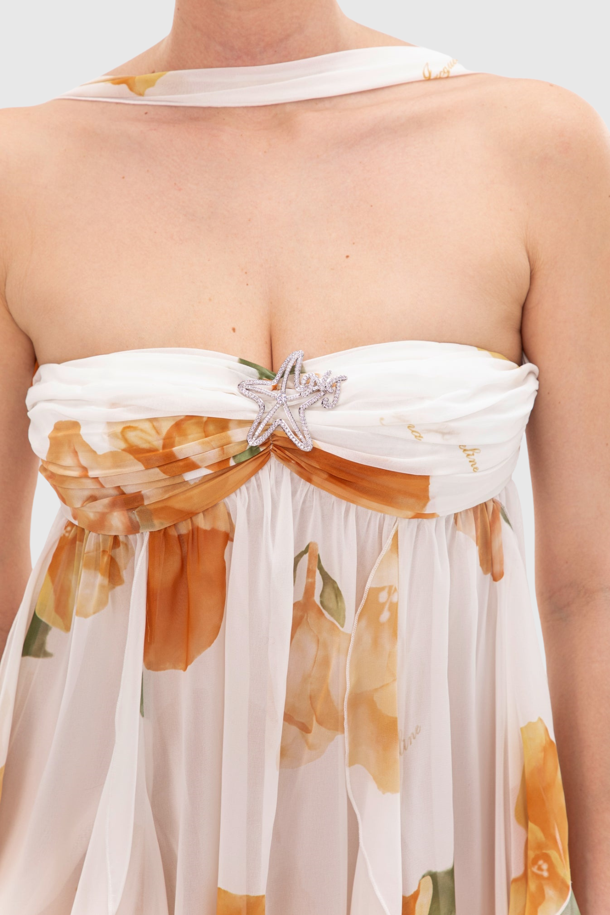 Takala Floral Halter Backless Split Maxi Dress