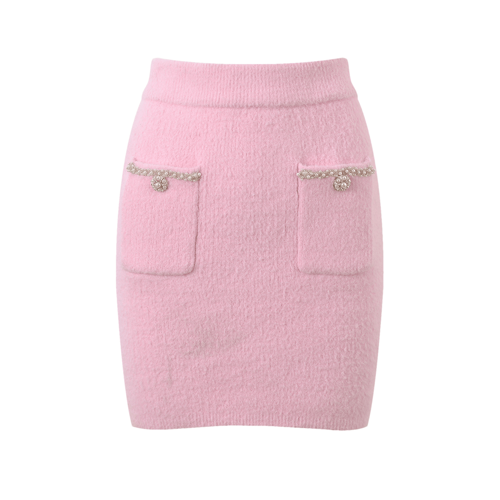 pink jacket & skirt matching set