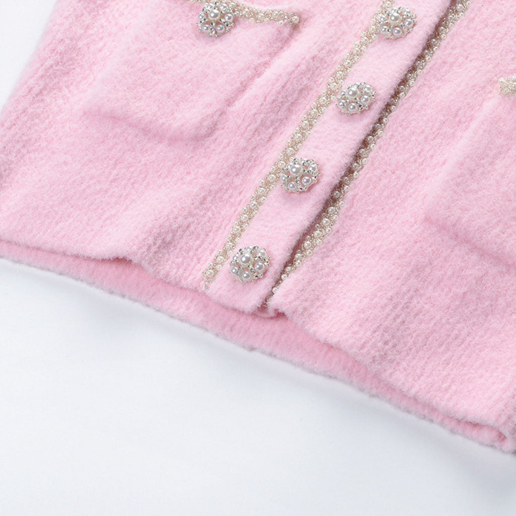 pink jacket & skirt matching set