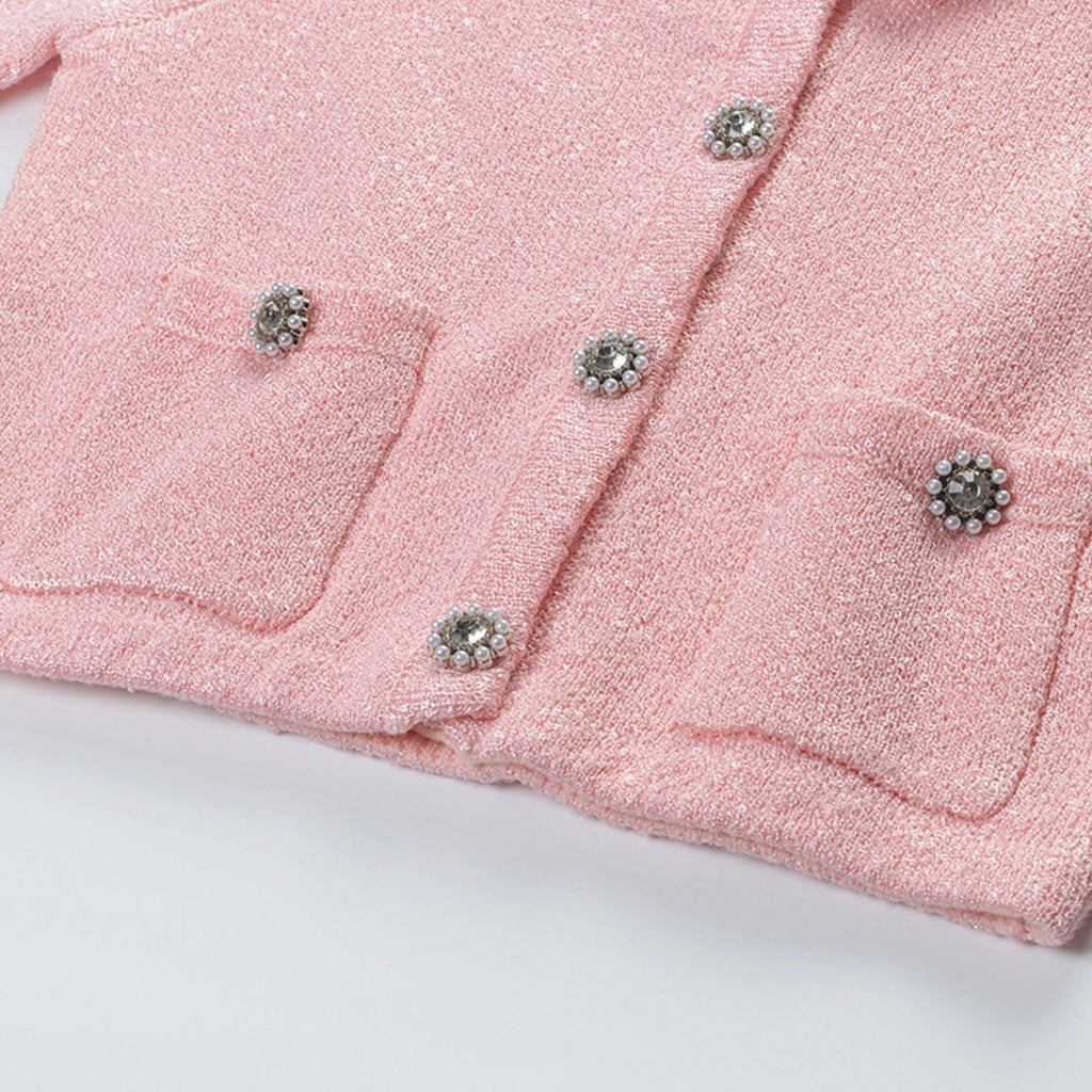 Armelle pink jacket & skirt matching set