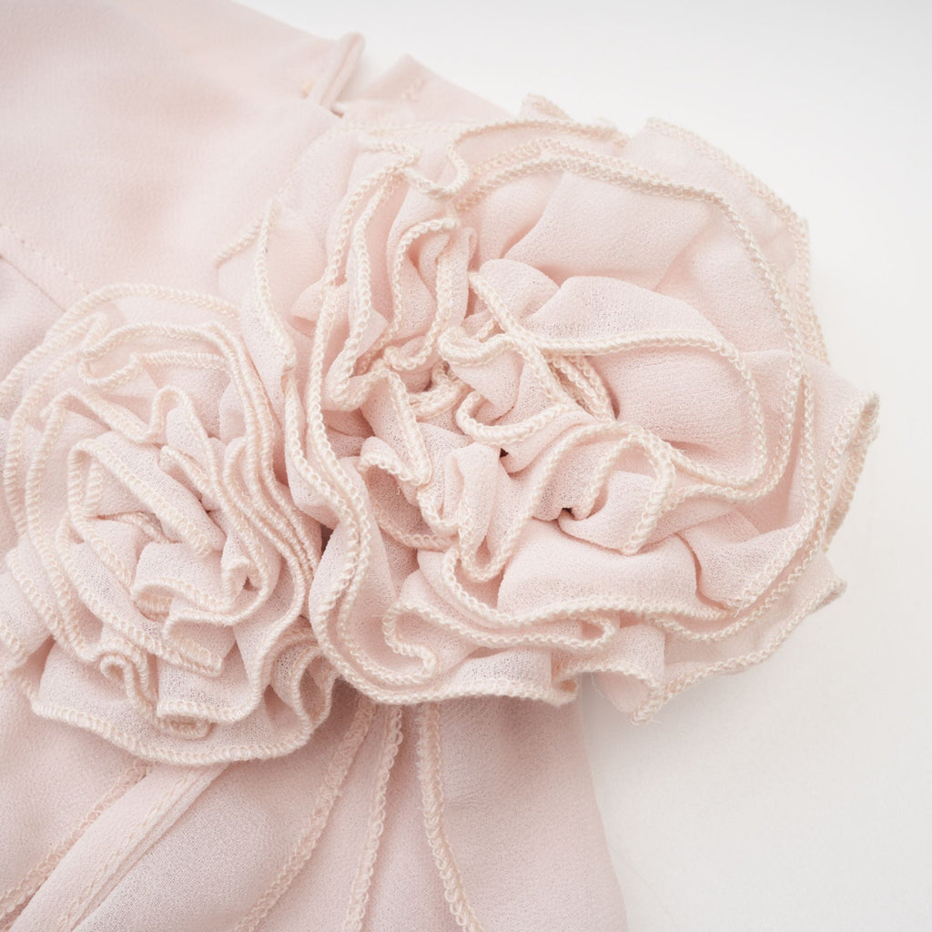 Eloisee flower asymmetric mini dress