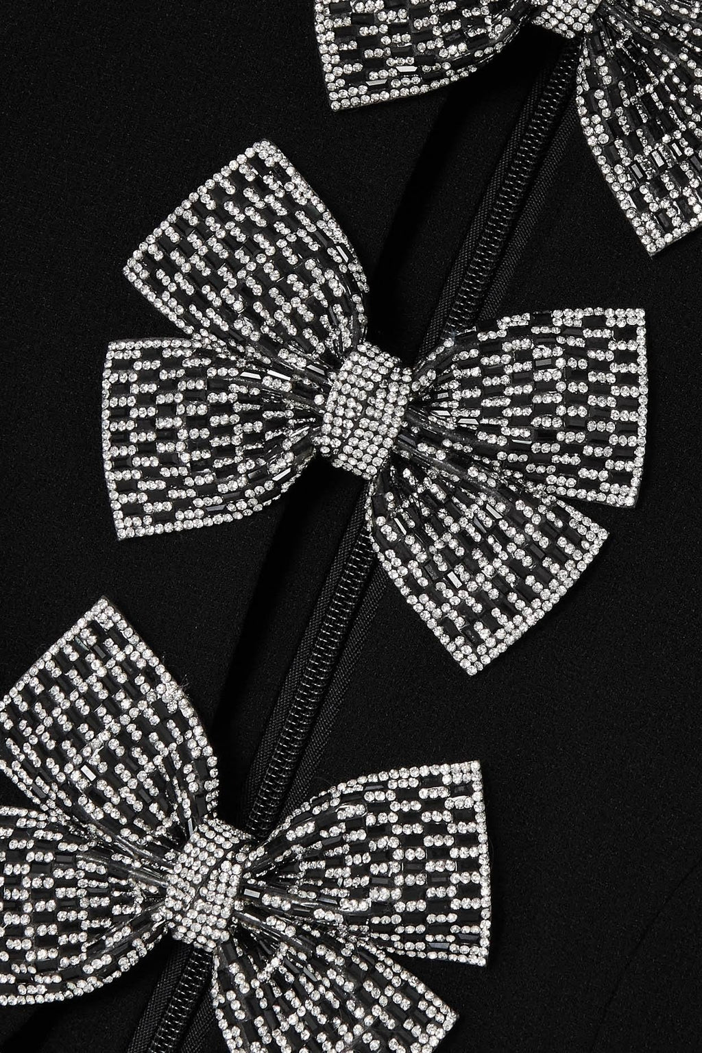 vanessa bow puff sleeve mini dress in black