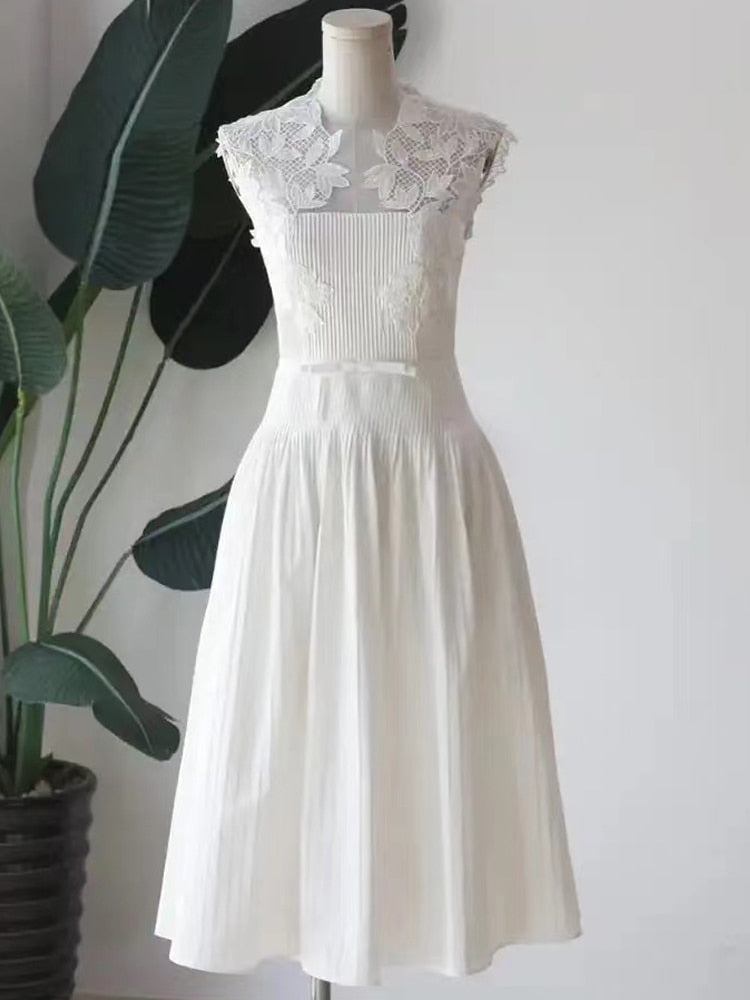 Floral Lace Sleeveless Maxi Dress