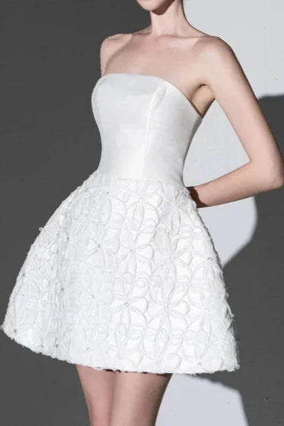 astrid Tum Tube Top 3D Floral 2 Piece Dress Set