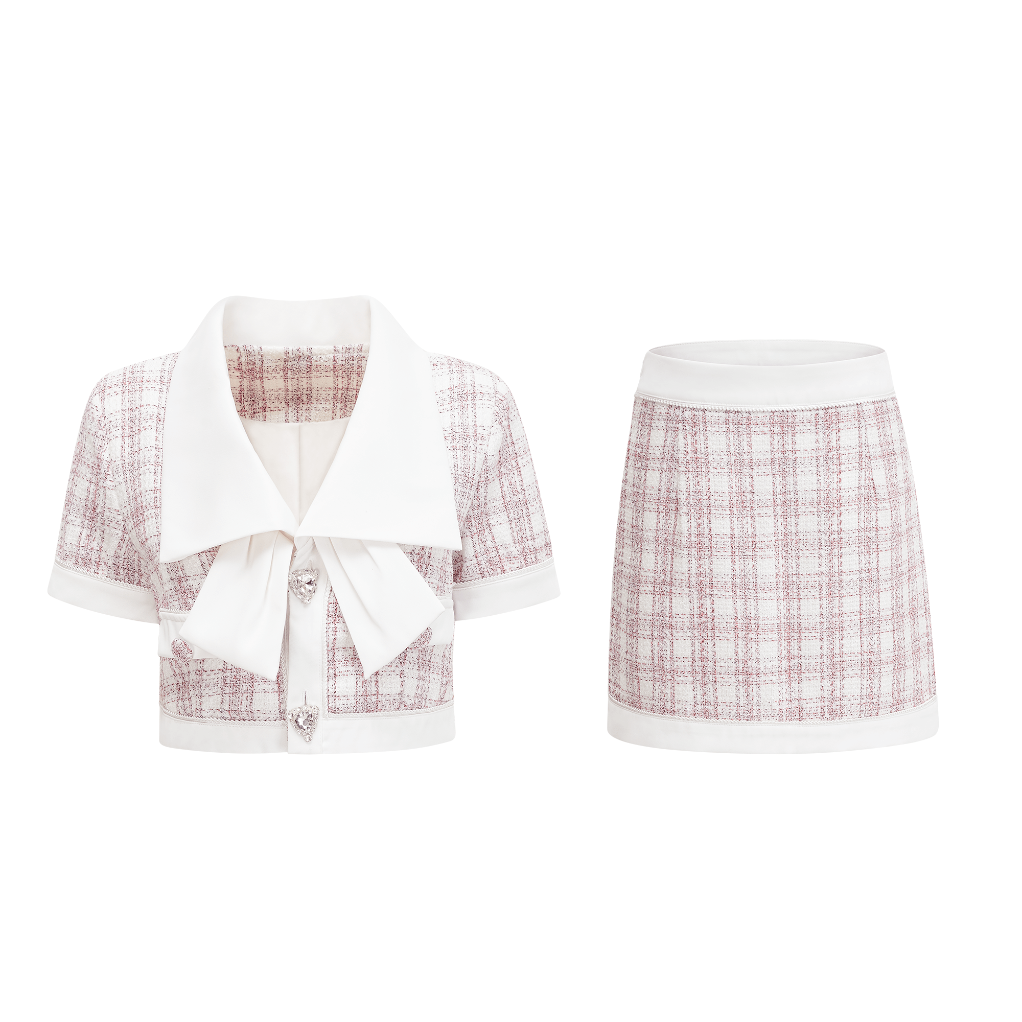 Melanie cropped top & skirt matching set